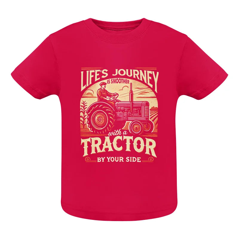 Smoother With A Tractor By Your Side - Infant Fine Jersey Tee