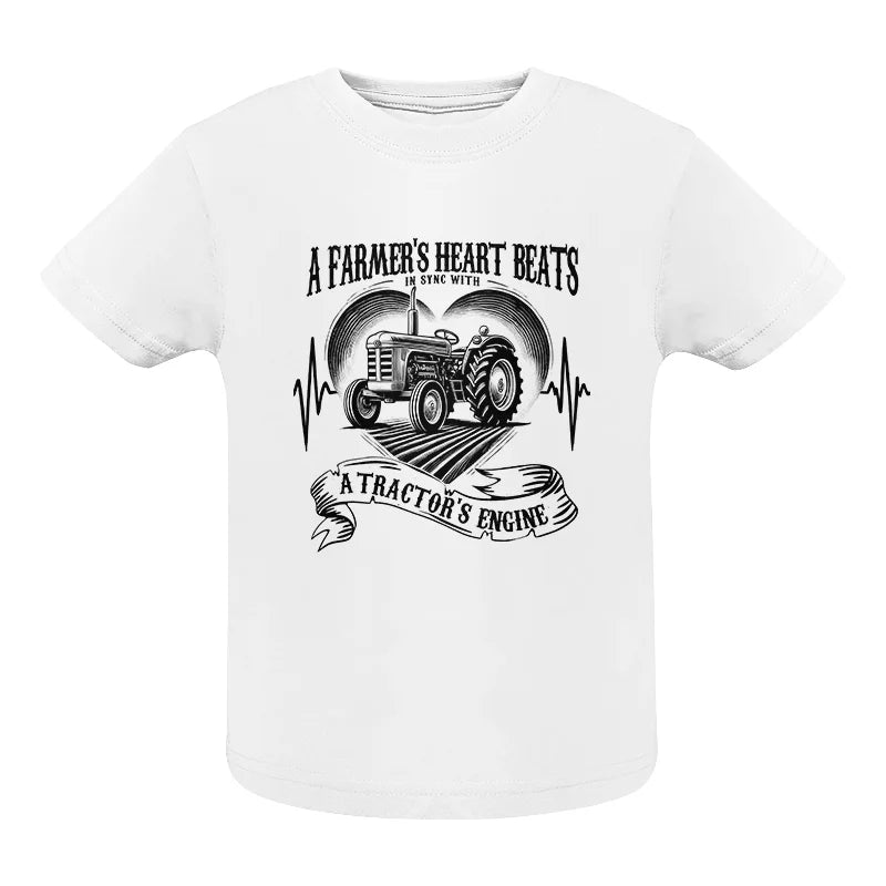 A Farmer’s Heart Beats A Tractor’s Engine - Infant Fine Jersey Tee