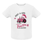 Just A Girl Who Want A Tractor On Christmas - Infant Fine Jersey Tee