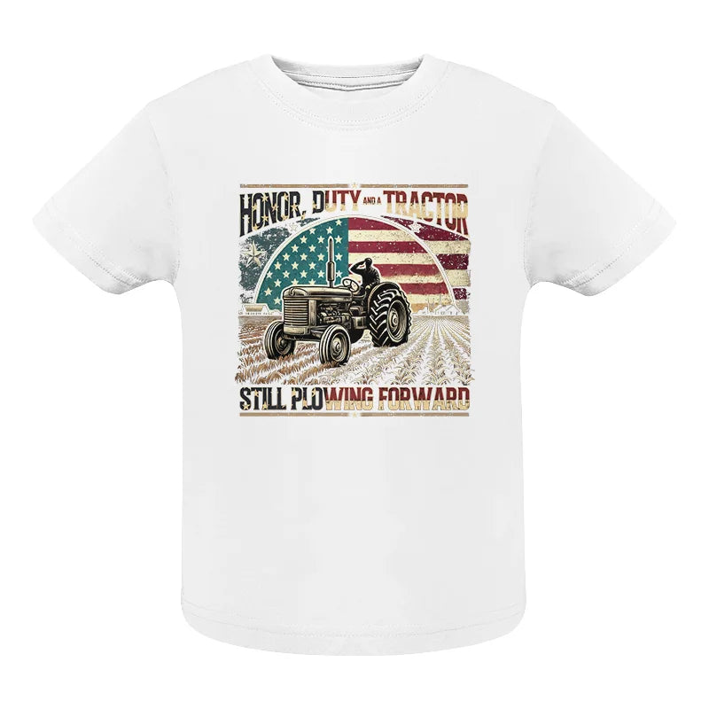 Veteran Farmer Honor Duty And A Tractor 1 - Infant Fine Jersey Tee