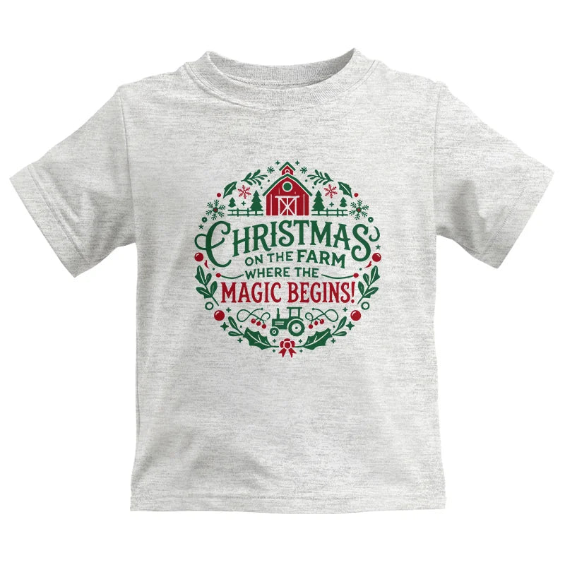 Christmas on the Farm Where the Magic Begins! 2 - Kids Heavy Cotton™ Tee