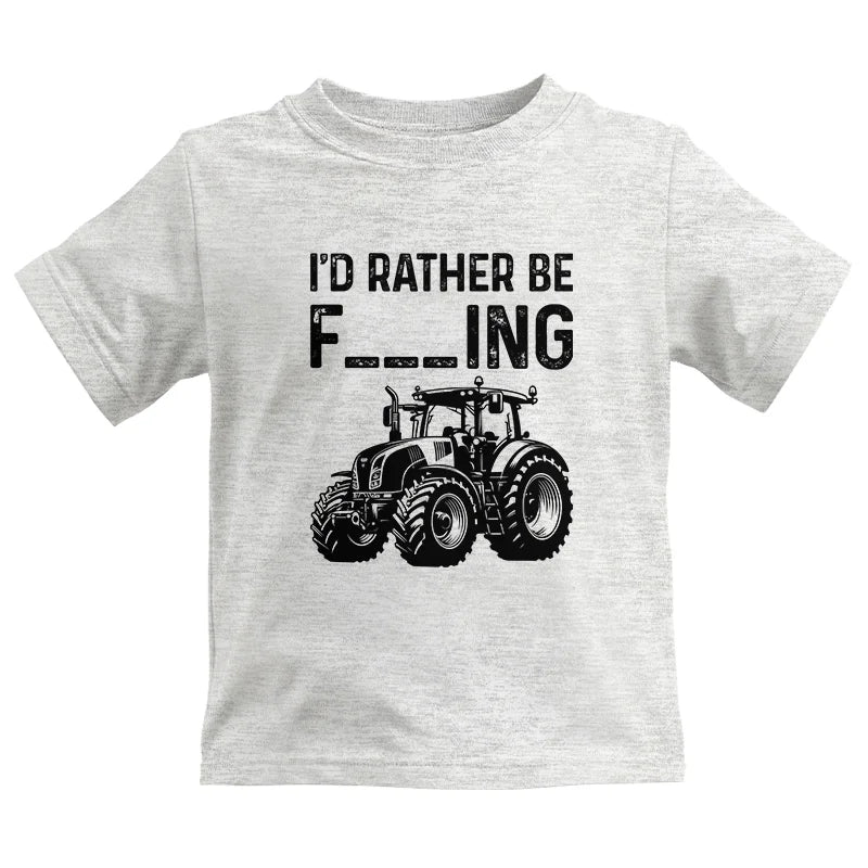 Funny I Would Rather Be Farming Tractor 1 - Kids Heavy Cotton™ Tee