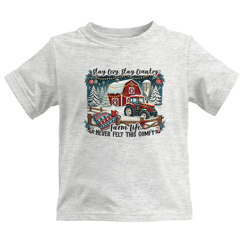 Stay Cozy_Stay Country_Farm Life Never Felt This Comfy 3 - Kids Heavy Cotton™ Tee