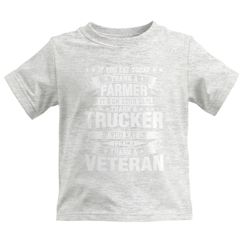 Image of Thank a Farmer Thank a Trucker Thank a Veteran Appreciation - Kids Heavy Cotton™ Tee