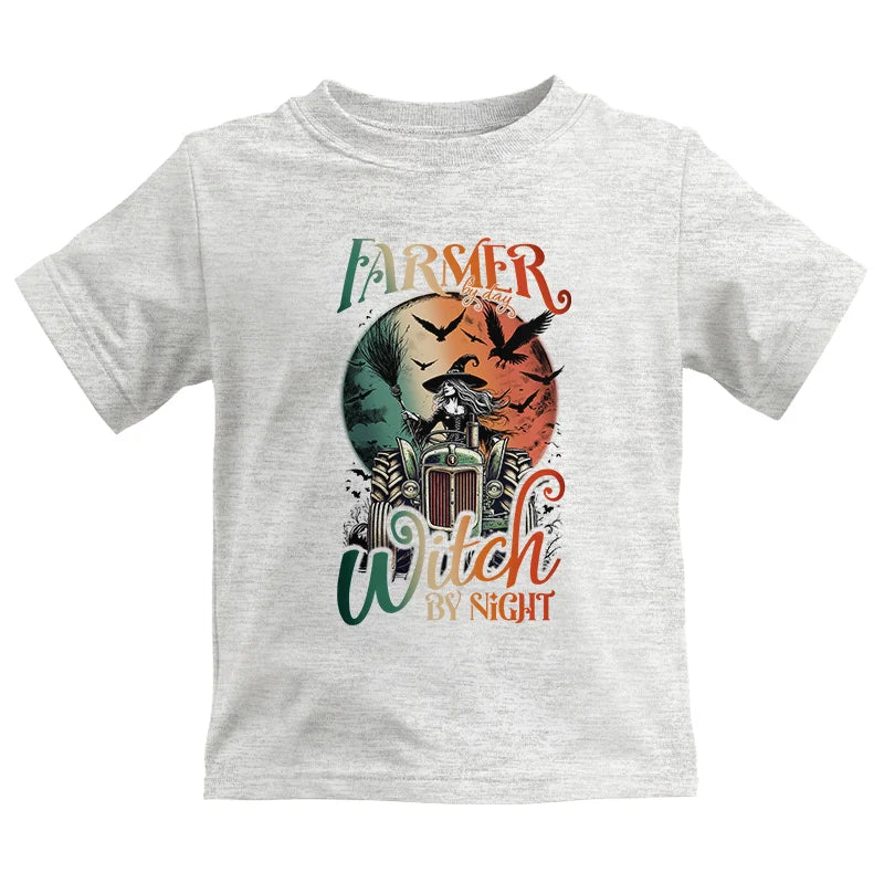 Tractor Halloween Farmer By Day Witch By Night - Kids Heavy Cotton™ Tee