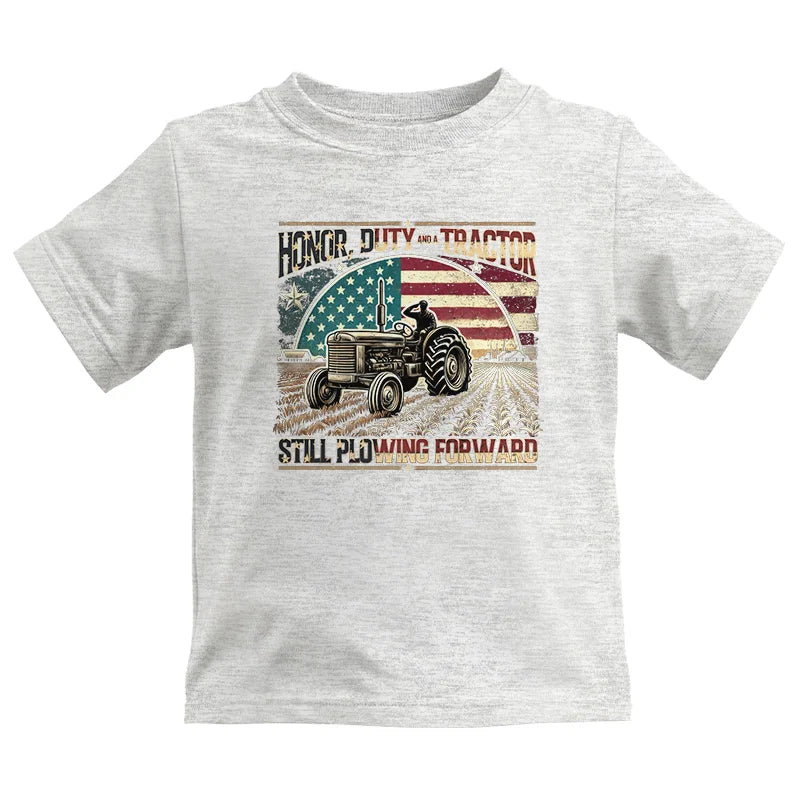 Image of Veteran Farmer Honor Duty And A Tractor 1 - Kids Heavy Cotton™ Tee