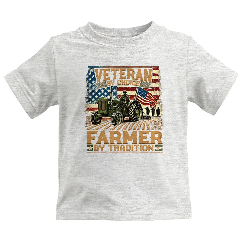 Veteran Farmer Veteran By Choice_Farmer By Tradition - Kids Heavy Cotton™ Tee