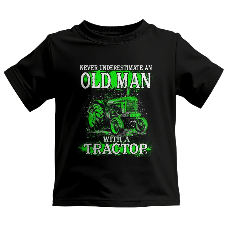 Image of Funny Quote Never Underestimate Old Man Tractor - Kids Heavy Cotton™ Tee