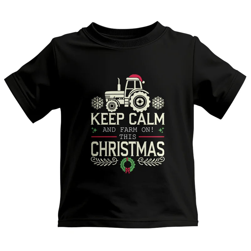 Image of Keep Calm And Farm On! This Christmas - Kids Heavy Cotton™ Tee