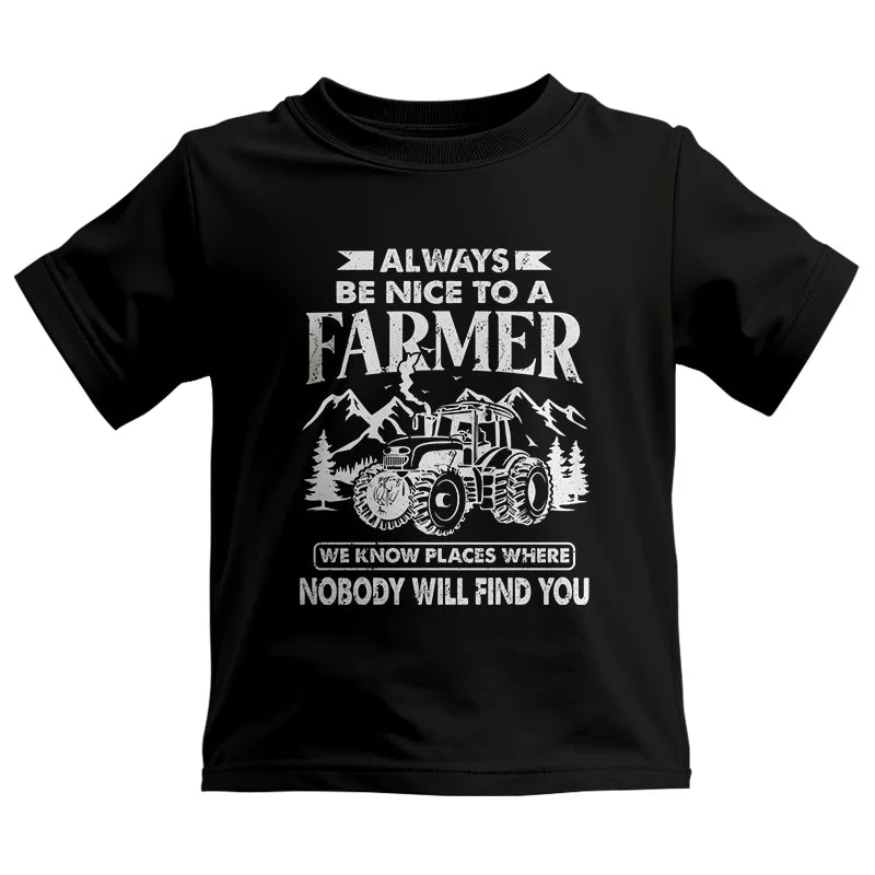 Nice Farmer Funny Tractor Rancher Farming - Kids Heavy Cotton™ Tee