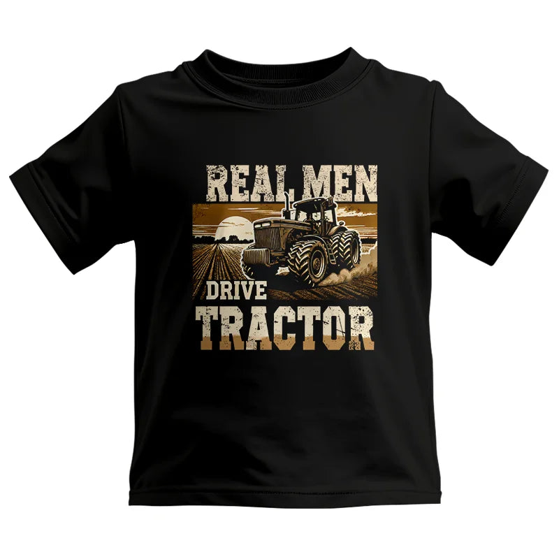 Image of Real Men Drive Tractor - Kids Heavy Cotton™ Tee