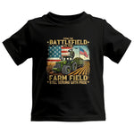 Veteran Farmer From The Battlefield To The Farm Field 2 - Kids Heavy Cotton™ Tee