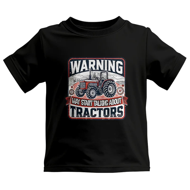 Warning May Start Talking About Tractors - Kids Heavy Cotton™ Tee