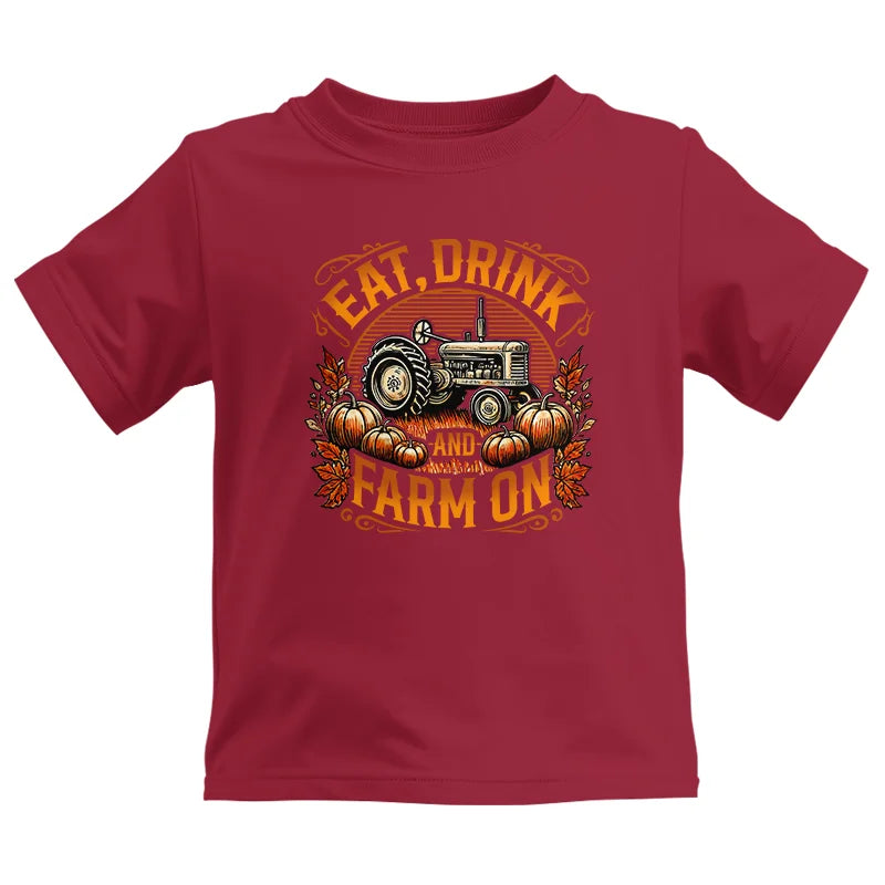 Image of Eat Drink and Farm On 2 - Kids Heavy Cotton™ Tee