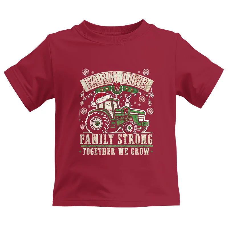 Image of Farm Life Family Strong Together We Grow - Kids Heavy Cotton™ Tee