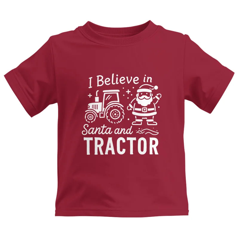 Image of I Believe In Santa And Tractor - Kids Heavy Cotton™ Tee