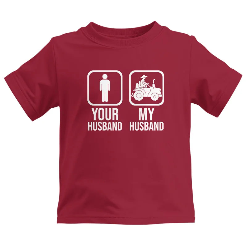 Image of My Husband Is Cooler Than Yours Funny Farm Tractor 1 - Kids Heavy Cotton™ Tee