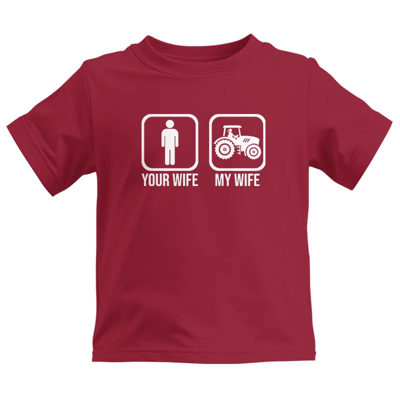 My Wife Is Cooler Than Yours Funny Farm Tractor 1 - Kids Heavy Cotton™ Tee