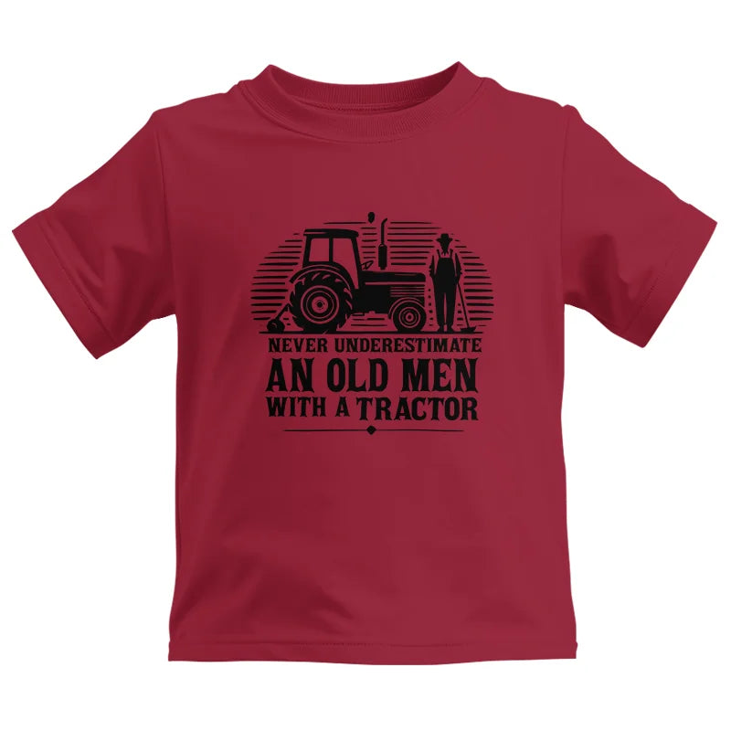 Never Underestimate An Old Men With A Tractor - Kids Heavy Cotton™ Tee