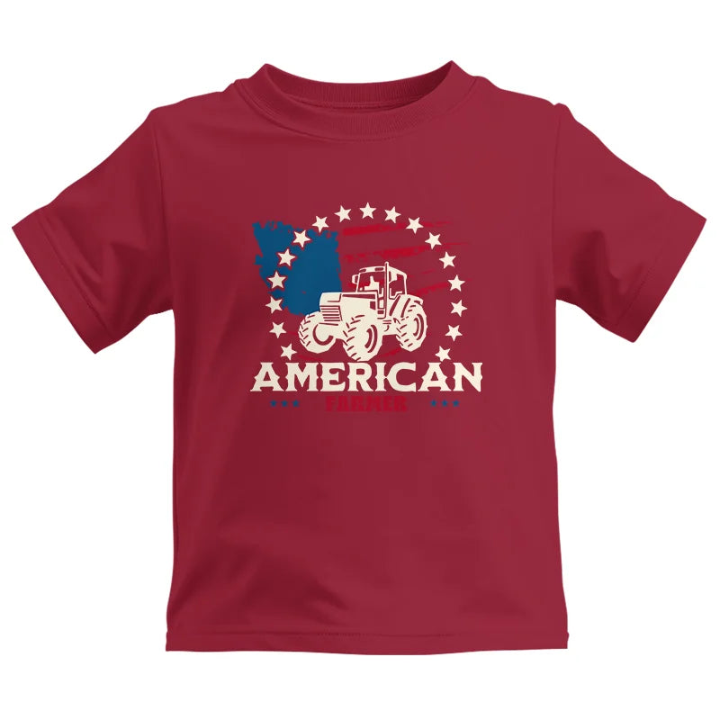 Proud To Be An American Farmer Citizen Veteran - Kids Heavy Cotton™ Tee