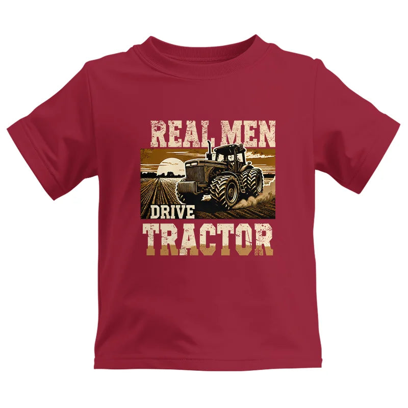 Image of Real Men Drive Tractor - Kids Heavy Cotton™ Tee