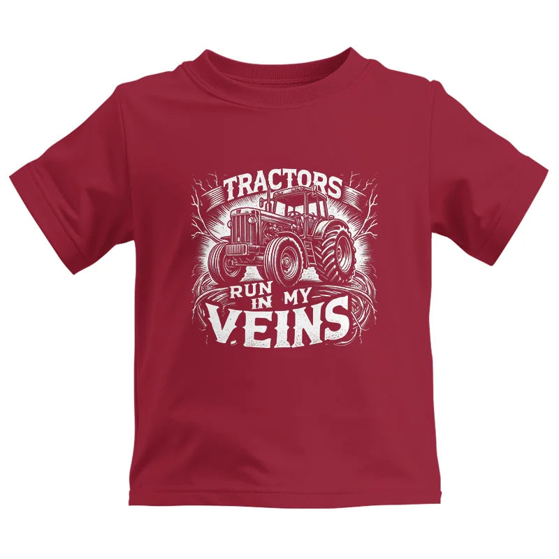 Image of Tractors Run In My Veins - Kids Heavy Cotton™ Tee