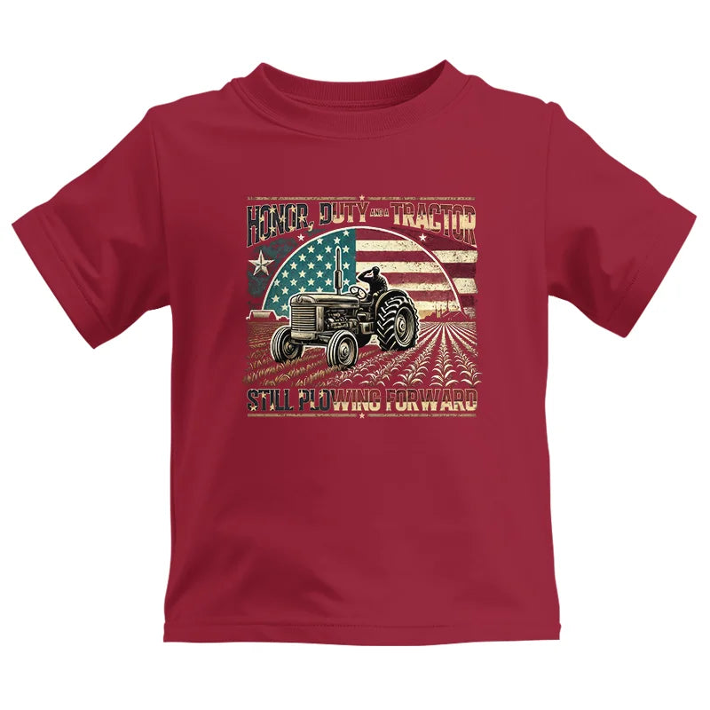 Veteran Farmer Honor Duty And A Tractor 1 - Kids Heavy Cotton™ Tee