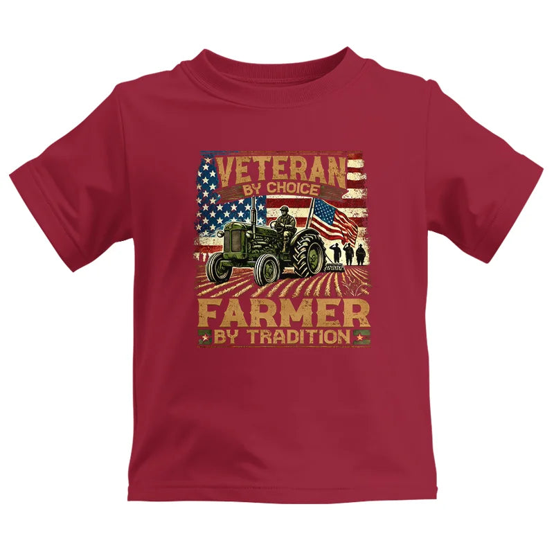 Veteran Farmer Veteran By Choice_Farmer By Tradition - Kids Heavy Cotton™ Tee