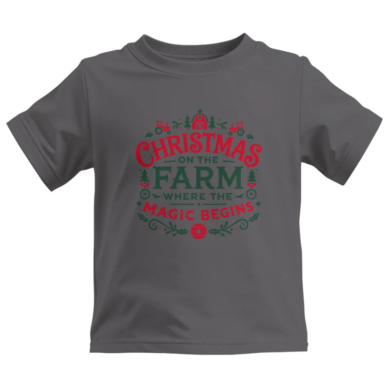 Image of Christmas on the Farm Where the Magic Begins! 1 - Kids Heavy Cotton™ Tee