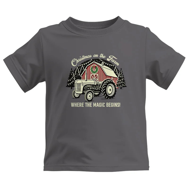 Christmas on the Farm Where the Magic Begins! 3 - Kids Heavy Cotton™ Tee