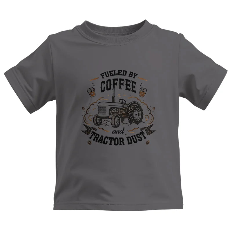 Fueled By Coffee And Tractor Dust - Kids Heavy Cotton™ Tee