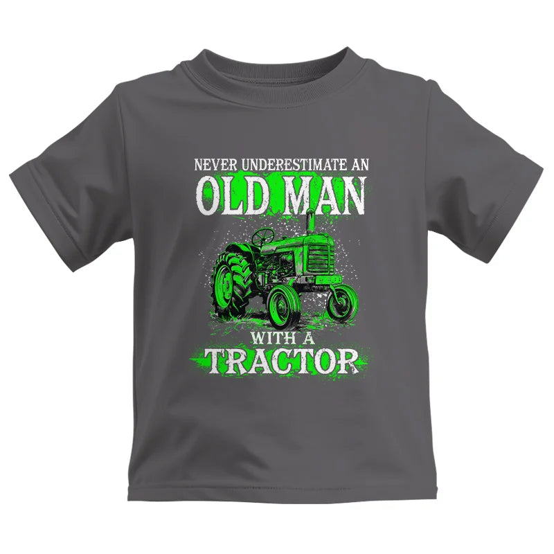 Image of Funny Quote Never Underestimate Old Man Tractor - Kids Heavy Cotton™ Tee