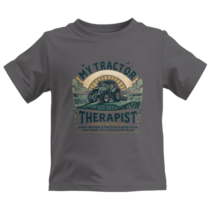 My Tractor Is My Therapist - Kids Heavy Cotton™ Tee