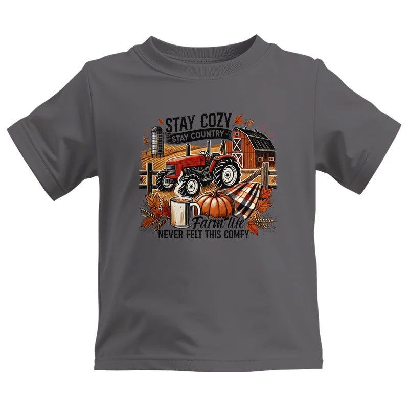 Image of Stay Cozy_Stay Country_Farm Life Never Felt This Comfy - Kids Heavy Cotton™ Tee