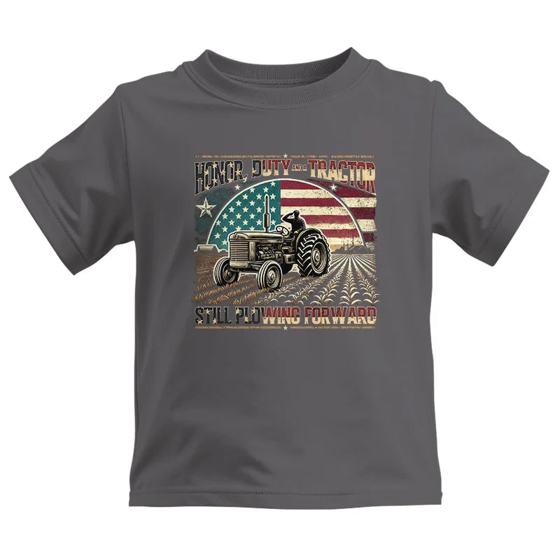 Veteran Farmer Honor Duty And A Tractor 1 - Kids Heavy Cotton™ Tee