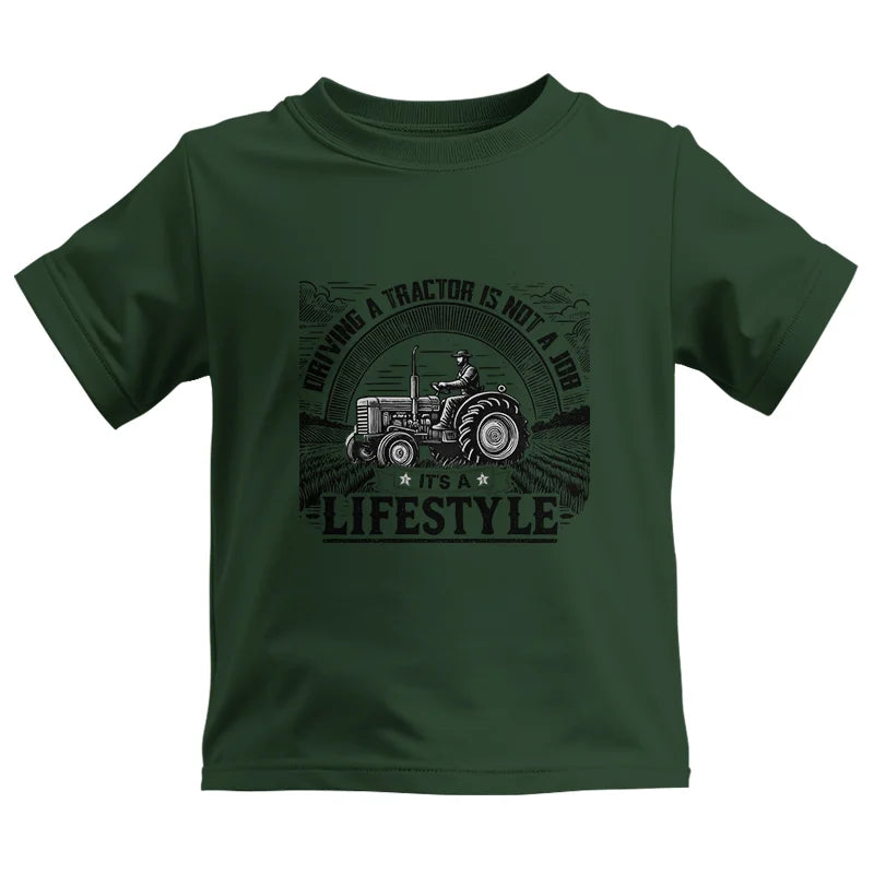 Image of Driving A Tractor Not A Job A Lifestyle - Kids Heavy Cotton™ Tee