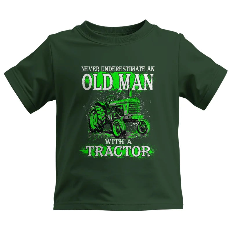 Funny Quote Never Underestimate Old Man Tractor - Kids Heavy Cotton™ Tee