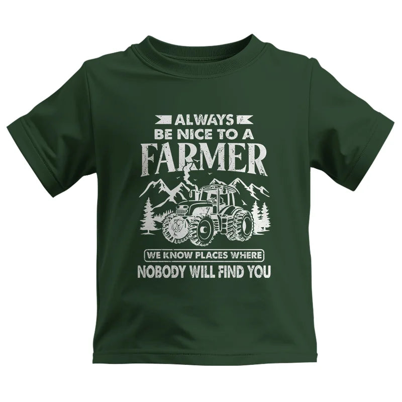 Nice Farmer Funny Tractor Rancher Farming - Kids Heavy Cotton™ Tee