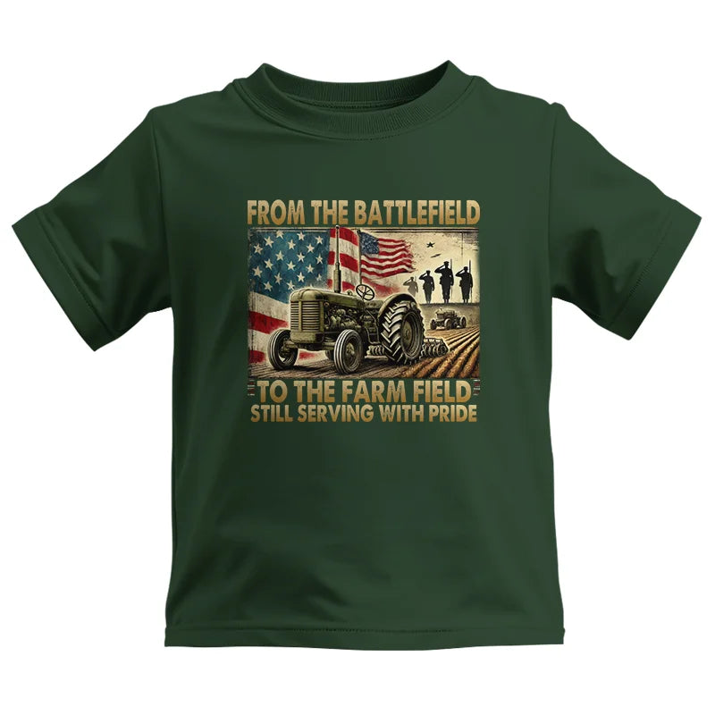 Veteran Farmer From The Battlefield To The Farm Field 1 - Kids Heavy Cotton™ Tee