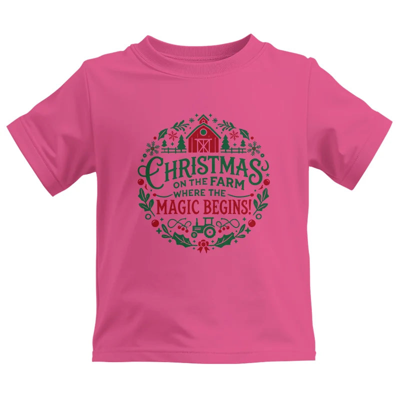 Christmas on the Farm Where the Magic Begins! 2 - Kids Heavy Cotton™ Tee