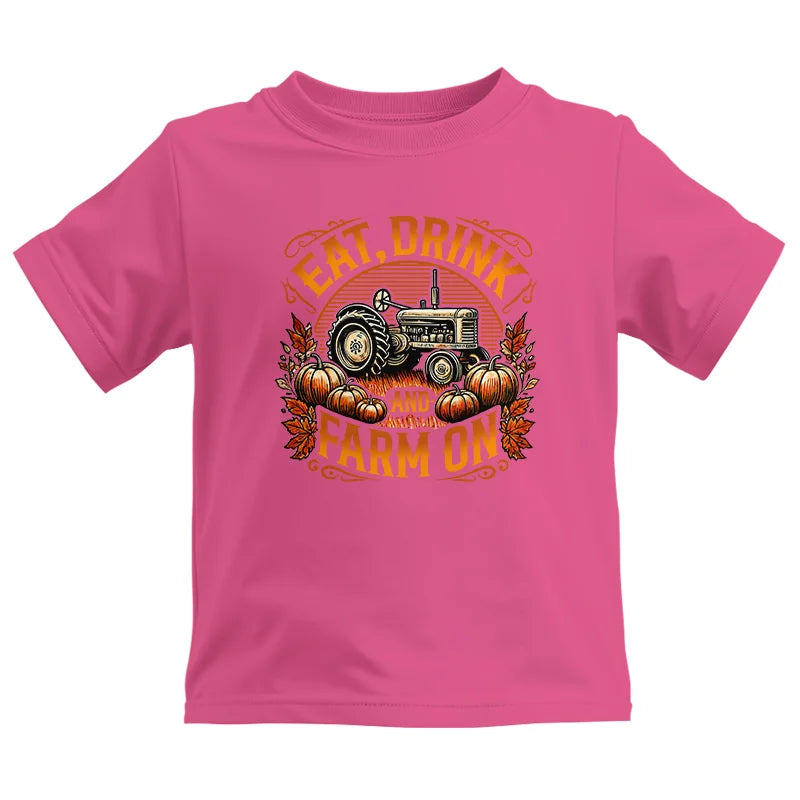 Eat Drink and Farm On 2 - Kids Heavy Cotton™ Tee