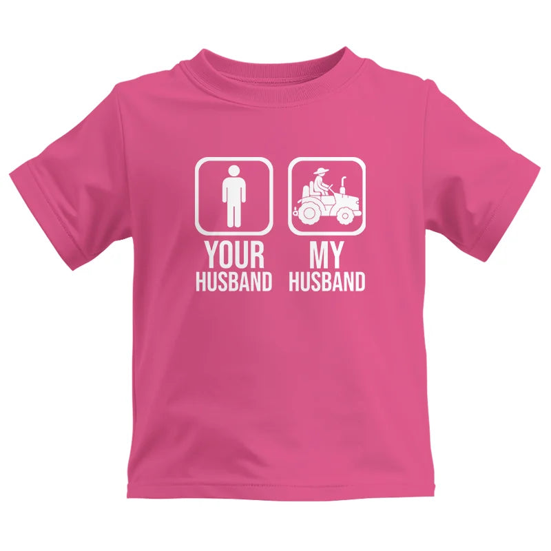 Image of My Husband Is Cooler Than Yours Funny Farm Tractor 1 - Kids Heavy Cotton™ Tee