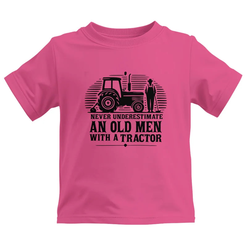 Never Underestimate An Old Men With A Tractor - Kids Heavy Cotton™ Tee