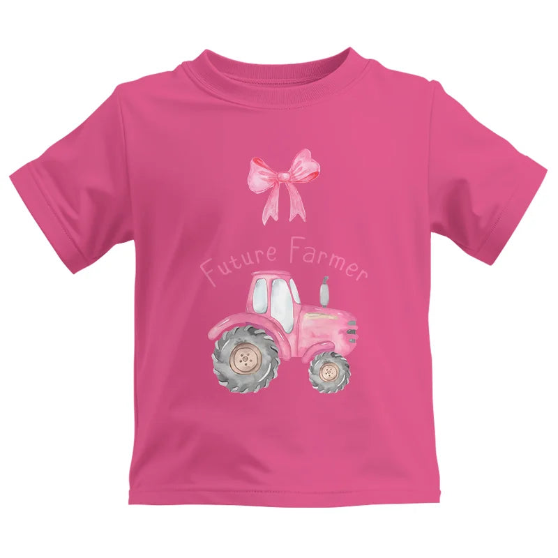 Image of Pink Tractor For Future Farmer - Kids Heavy Cotton™ Tee