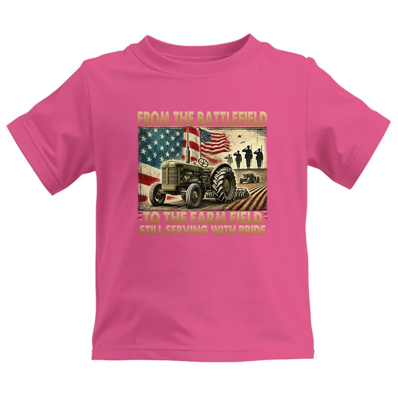 Veteran Farmer From The Battlefield To The Farm Field 1 - Kids Heavy Cotton™ Tee