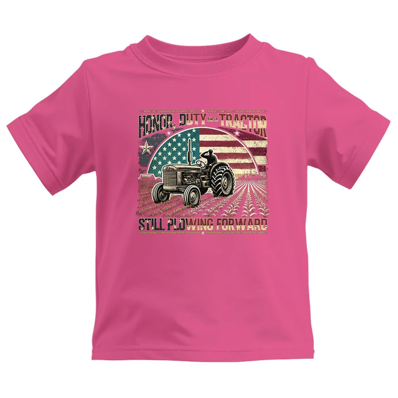 Veteran Farmer Honor Duty And A Tractor 1 - Kids Heavy Cotton™ Tee