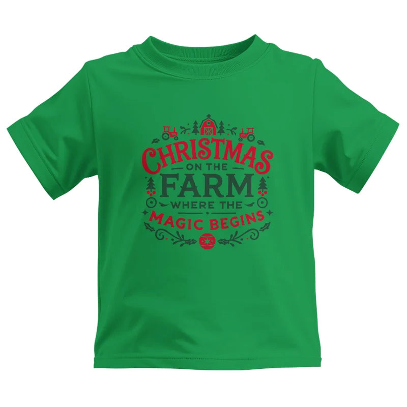 Image of Christmas on the Farm Where the Magic Begins! 1 - Kids Heavy Cotton™ Tee