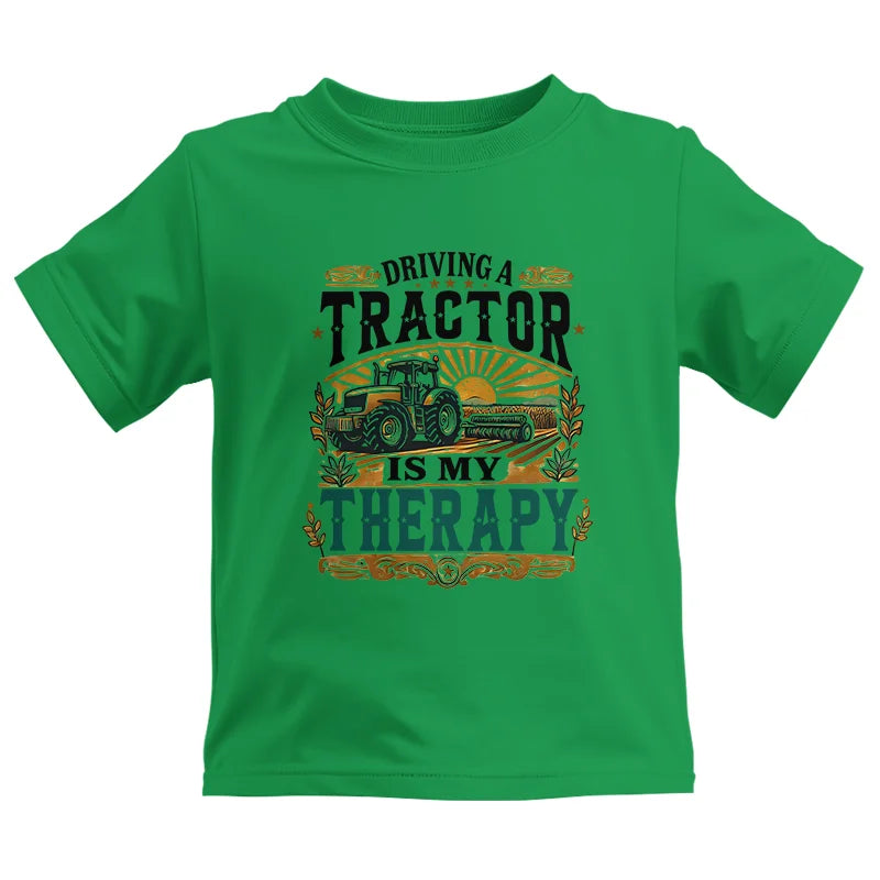 Driving A Tractor Is My Therapy - Kids Heavy Cotton™ Tee