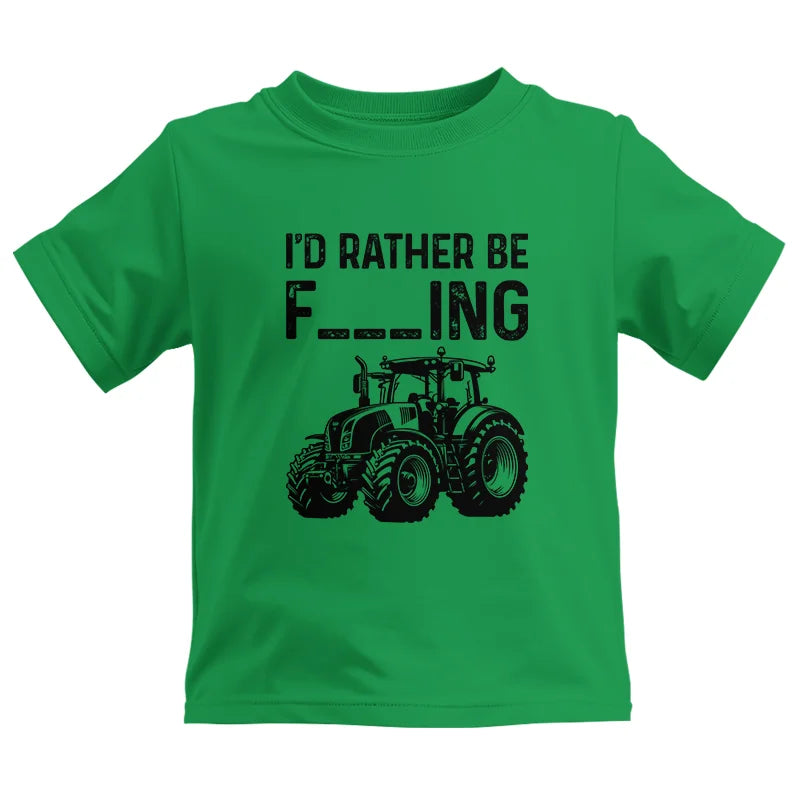 Funny I Would Rather Be Farming Tractor 1 - Kids Heavy Cotton™ Tee