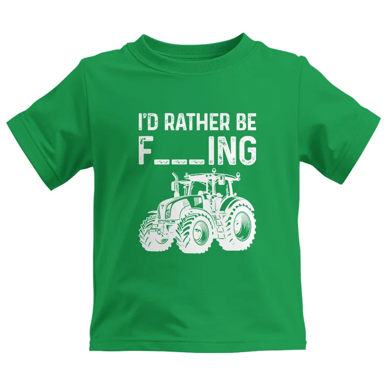 Funny I Would Rather Be Farming Tractor 2 - Kids Heavy Cotton™ Tee